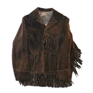 Women's Brown Fringe Leather Jacket